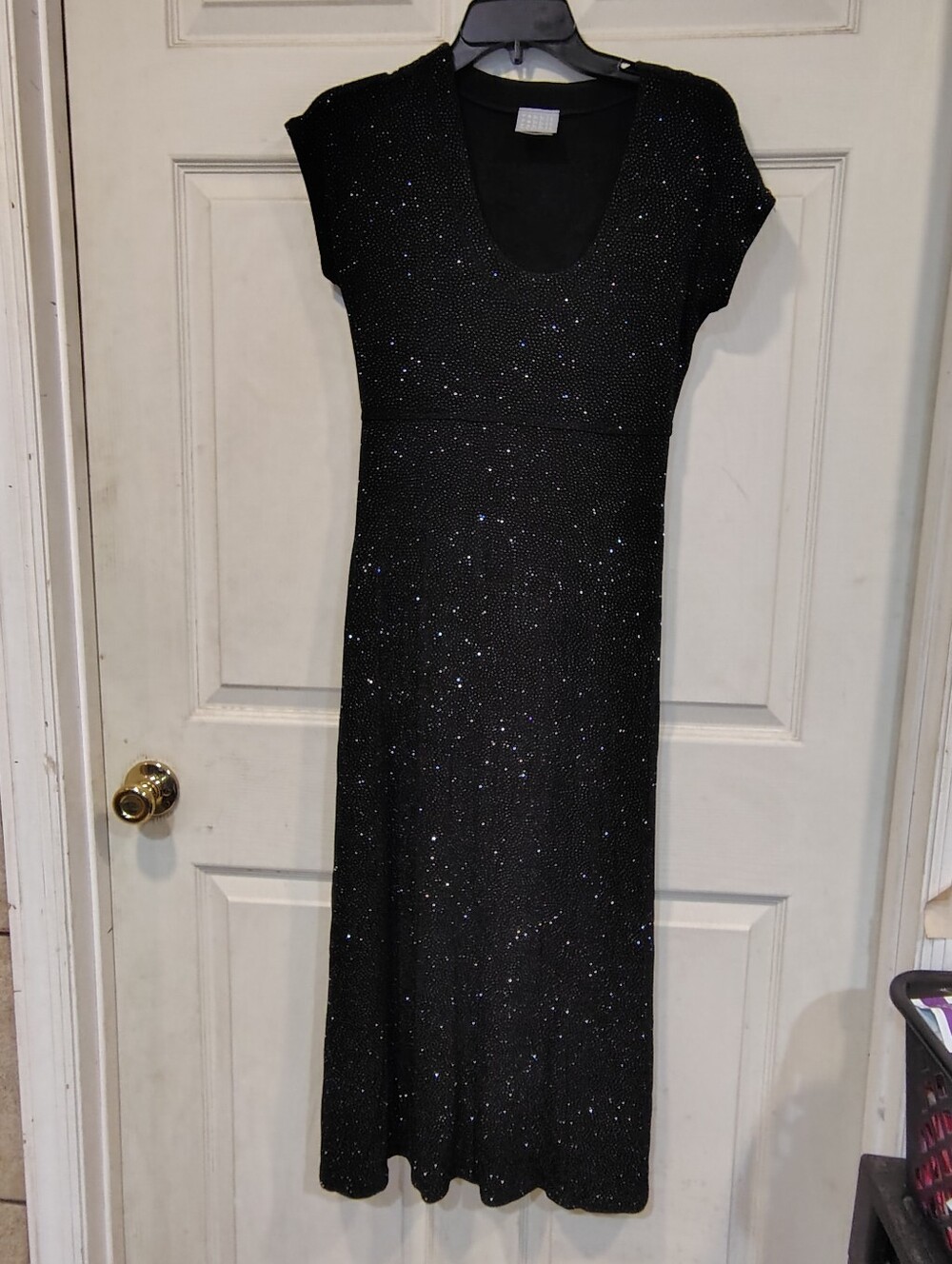 Vintage Rabbit Rabbit Rabbit Design Petite Women's Size 10 Black Dress